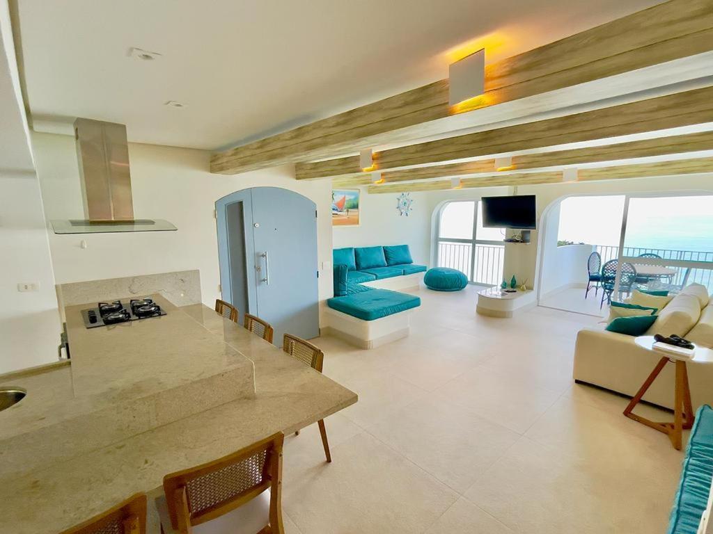 Apartamento Guarujá morro do Maluf de frente ao mar! Exterior foto