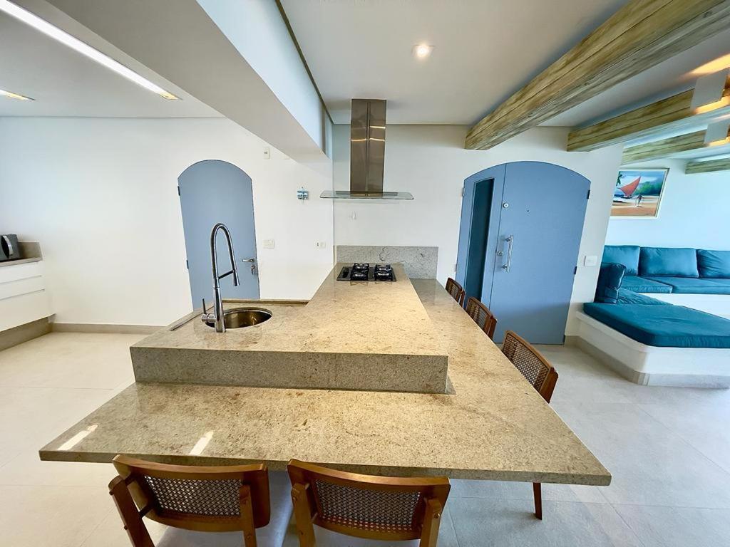 Apartamento Guarujá morro do Maluf de frente ao mar! Exterior foto