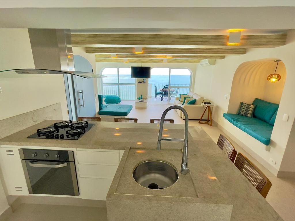Apartamento Guarujá morro do Maluf de frente ao mar! Exterior foto